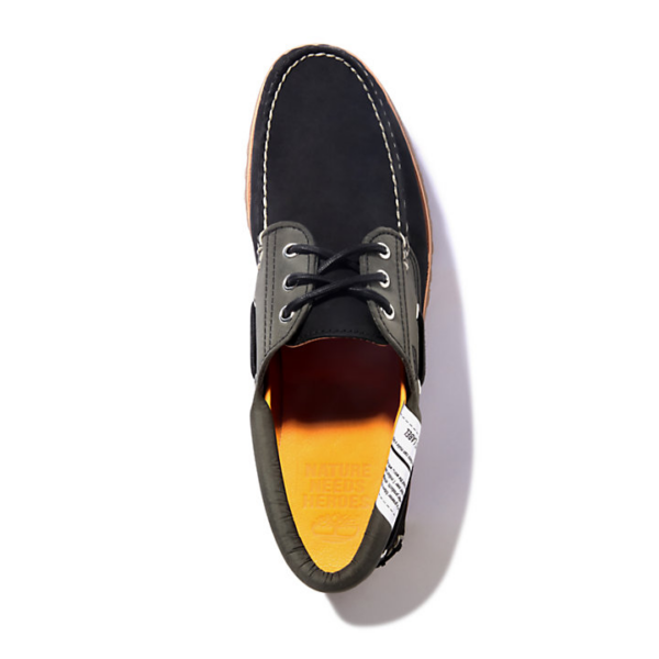 Giày Timberland 3 Eye Boat Shoe for Men in Black A4226001 - Ảnh 4