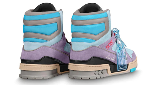 Giày Louis Vuitton Trainer Sneaker Boot 'Purple' 1A7R0P - Ảnh 2