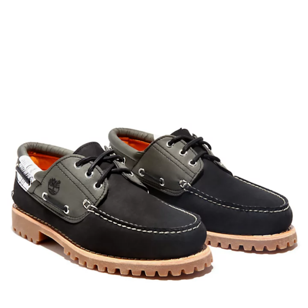 Giày Timberland 3 Eye Boat Shoe for Men in Black A4226001 - Ảnh 2
