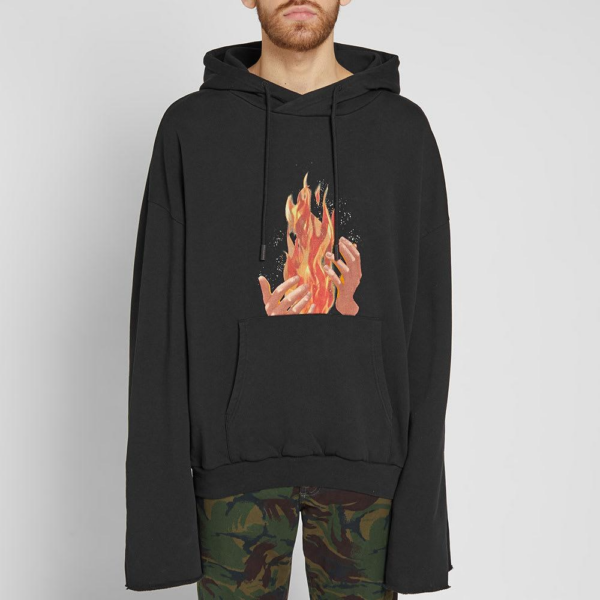 Áo Off White Diag Fire Back Zip Hoodie OW00230 - Ảnh 5