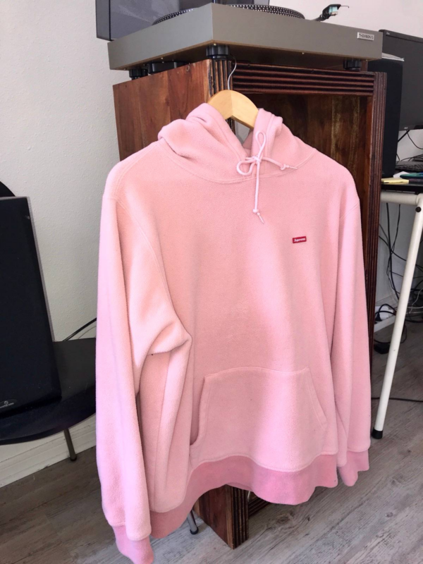 Áo Supreme Mini Box Logo Pink Hoodie SUP434 - Ảnh 4