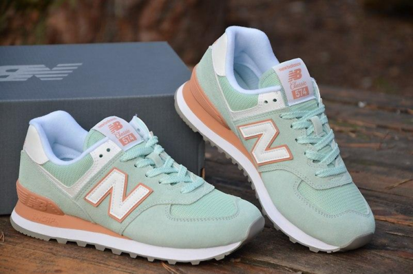 Giày New Balance Wmns 574 Mint Orange WL574ESE - Ảnh 5