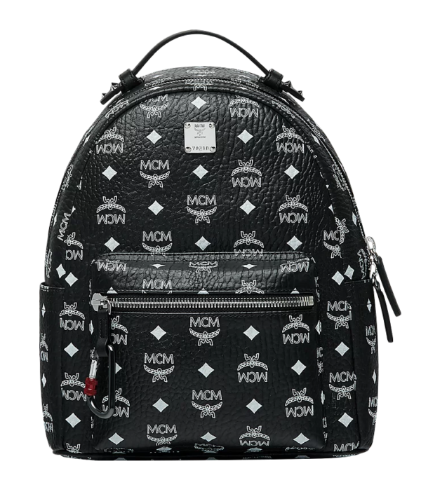 Túi MCM Stark Backpack in White Logo Visetos MMK9SVE49BV001