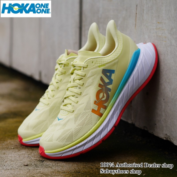 Giày Hoka Carbon X2 Luminary Green Hot Coral 1113526-LGHC - Ảnh 7