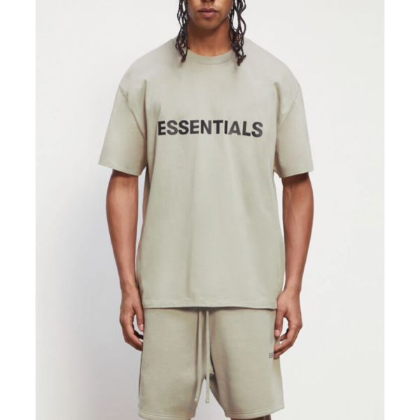Áo Fear Of God Essentials 3D Silicon Applique Boxy T-Shirt Moss FOG-ES3SABTMSS - Ảnh 2