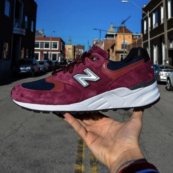 Giày New Balance 999 Made in USA 'Burgundy Navy' M999JTA - Ảnh 2