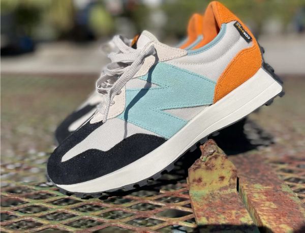 Giày New Balance 327 'Moonbeam Madras Orange' MS327WN1 - Ảnh 5