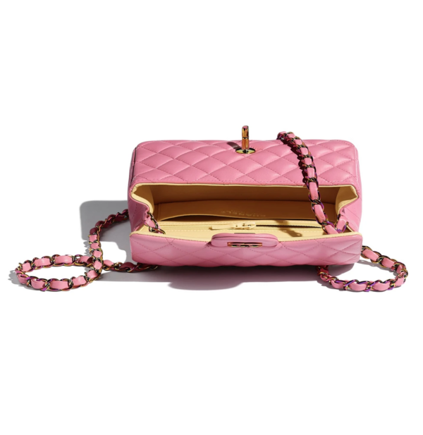 Túi Chanel Flap Bag Lambskin Pink A69900-B05187-NB358 - Ảnh 2