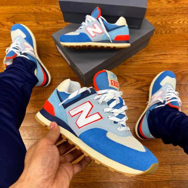 Giày New Balance 574 Mako Blue Turtle Dove ML574SOS - Ảnh 2