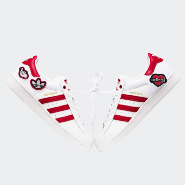 Giày Adidas Superstar 'Velcro Patches White Scarlet' FY3117 - Ảnh 4
