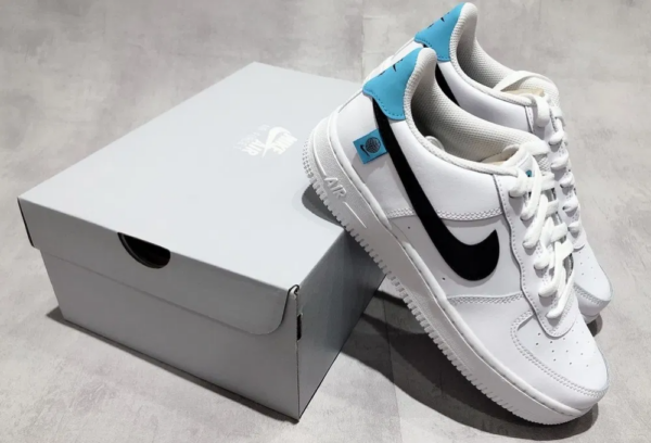 Giày Nike Air Force 1 '07 Low GS 'Worldwide Pack Blue Fury' CN8533-100 - Ảnh 5