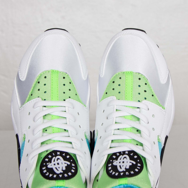 Giày Nike Air Huarache Run White Clearwater Flash Lime 634835-100 - Ảnh 5