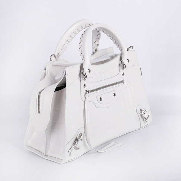 Túi Balenciaga Crocodile Embossed Neo Classic Mini 'White' 638524-15V6Y-9016 - Ảnh 6