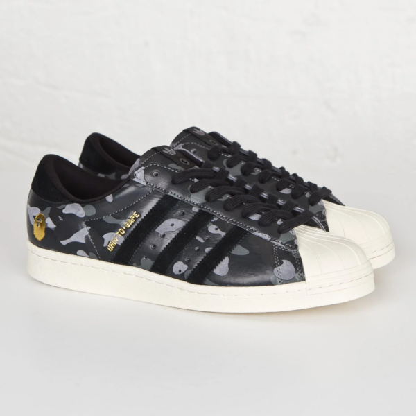 Giày Adidas Superstar 80s 'Undefeated Bape Black Camo' S74774 - Ảnh 3