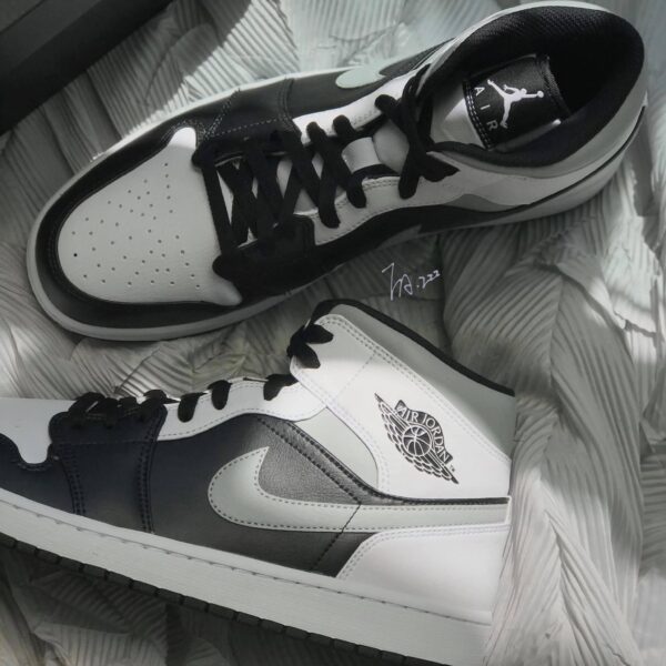Giày Nike Air Jordan 1 Mid 'White Shadow' 554724-073 - Ảnh 5