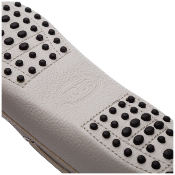 Giày Tod's Woman Gommino Driving Shoes in White Leather XXW0FW050305J19999 - Ảnh 4