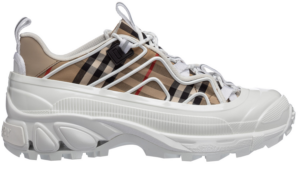 Giày Burberry Vintage Check Cotton Leather Arthur Beige 80372541