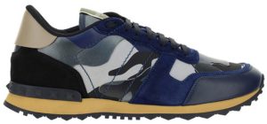 Giày Valentino Garavani Leather Rockrunner 'Blue' VY2S0723XVUBY0