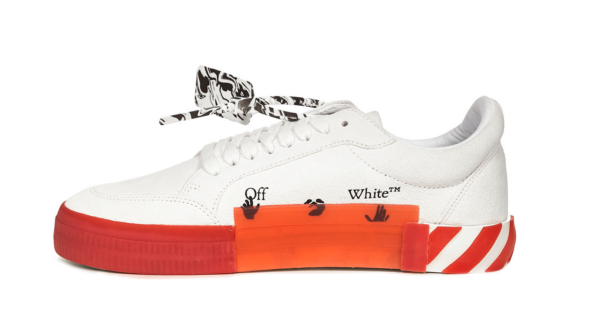 Giày Off-White Vulc Sneaker Low White Red OMIA085R21LEA002-0125 - Ảnh 4