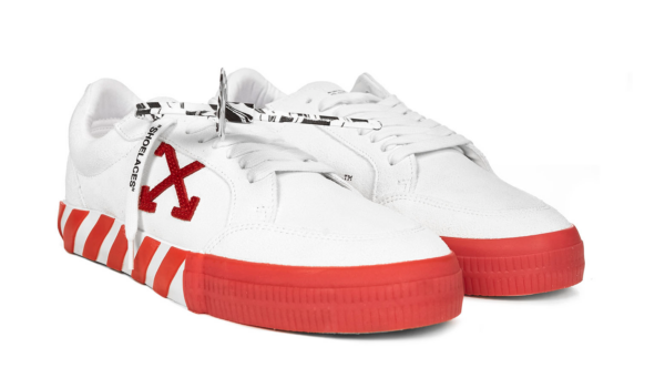Giày Off-White Vulc Sneaker Low White Red OMIA085R21LEA002-0125 - Ảnh 3
