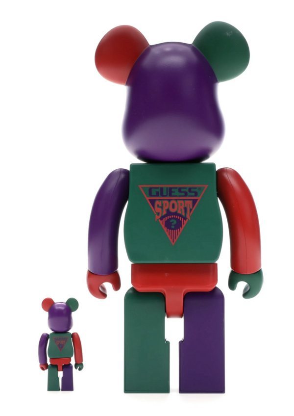 Mô hình Bearbrick Guess Sport Logo 100% & 400% Multi - Ảnh 2