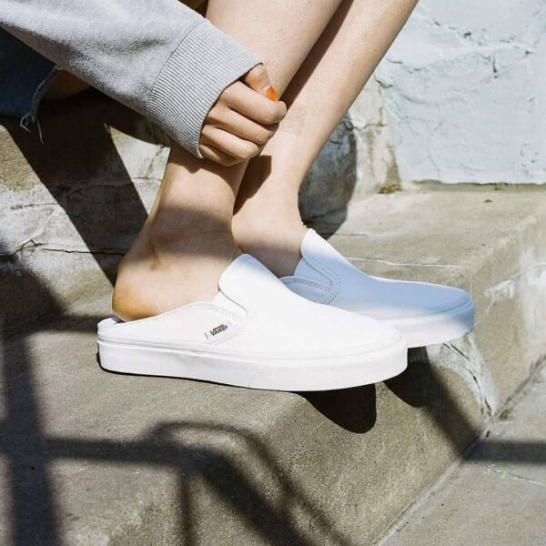 Giày Vans CheckerBoard Mule 'Triple White' VN0004KTL5R - Ảnh 3