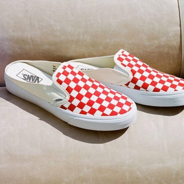 Giày Vans CheckerBoard Mule 'White Red' VN0004KTTLF - Ảnh 4