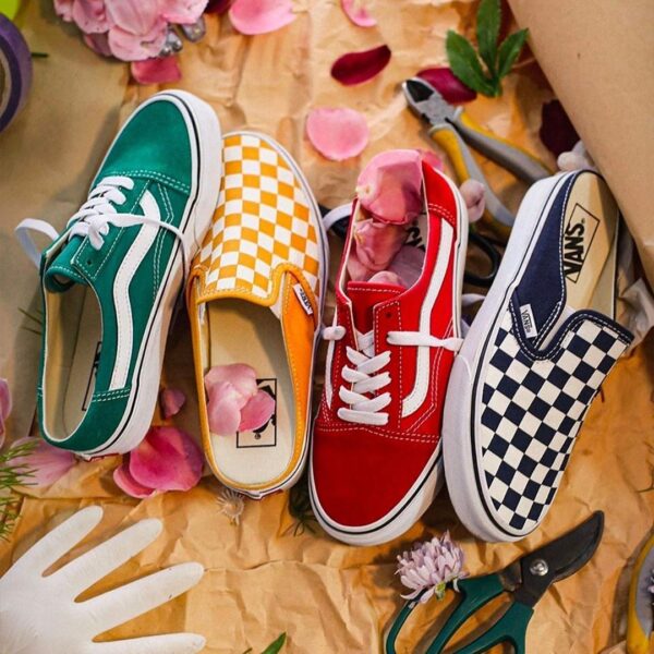 Giày Vans CheckerBoard Mule Slip-On Violet FLVNAS1U13 - Ảnh 7