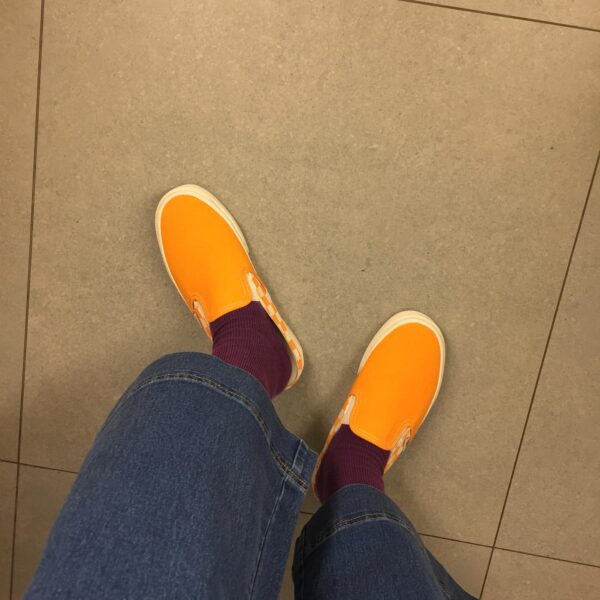 Giày Vans CheckerBoard Mule Slip-On Orange FLVNAS1U14 - Ảnh 3