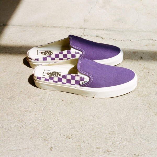 Giày Vans CheckerBoard Mule Slip-On Violet FLVNAS1U13 - Ảnh 2