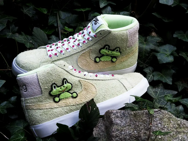 Giày Nike Frog Skateboards x Blazer Mid SB QS 'Frog Skateboards' AH6158-300 - Ảnh 4
