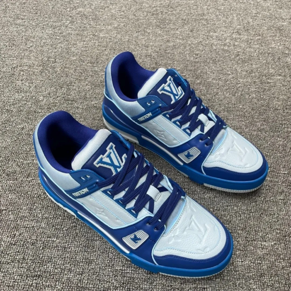 Giày Louis Vuitton Trainer Sneaker Blue 1A8WEJ - Ảnh 3