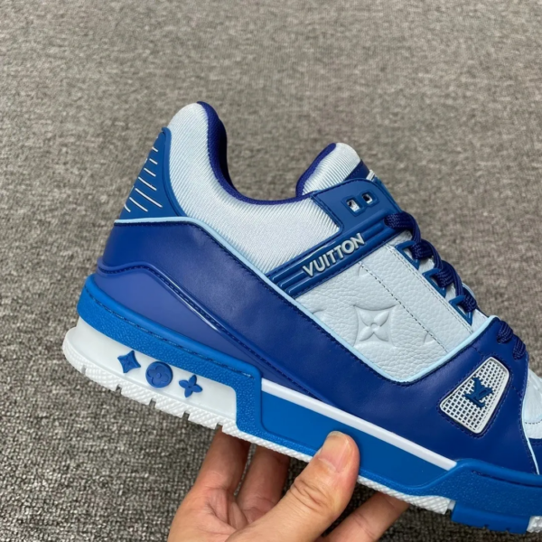 Giày Louis Vuitton Trainer Sneaker Blue 1A8WEJ - Ảnh 4