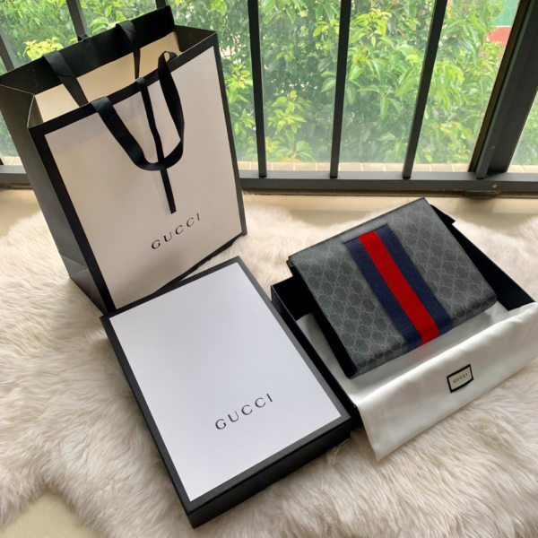 Túi Gucci GG Black Pouch GG Supreme 475316 KHN4C 1095 - Ảnh 5