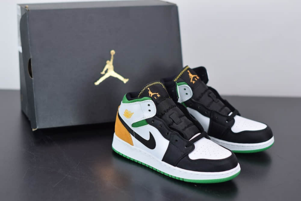 Giày Nike Air Jordan 1 Mid SE GS 'Oakland' BQ6931-101 - Ảnh 6