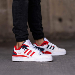 Alternative view of Giày Adidas Forum Exhibit Low 'Cloud White Red' GZ5391