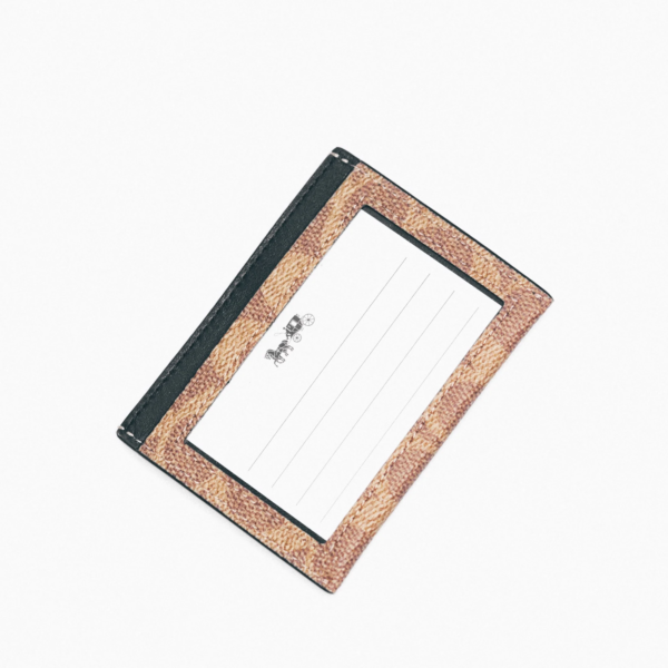 Ví Coach Slim ID Card Case In Signature Canvas Tan 5VP81ET96Y - Ảnh 3