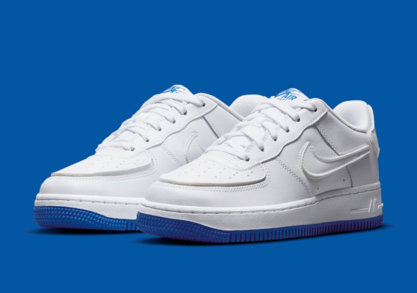 Giày Nike Air Force 1-1 GS 'White Royal Blue' DB4545-105 - Ảnh 7
