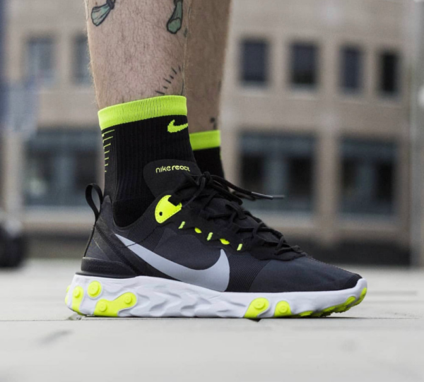 Giày Nike React Element 55 'Black Volt' BQ6166-001 - Ảnh 3