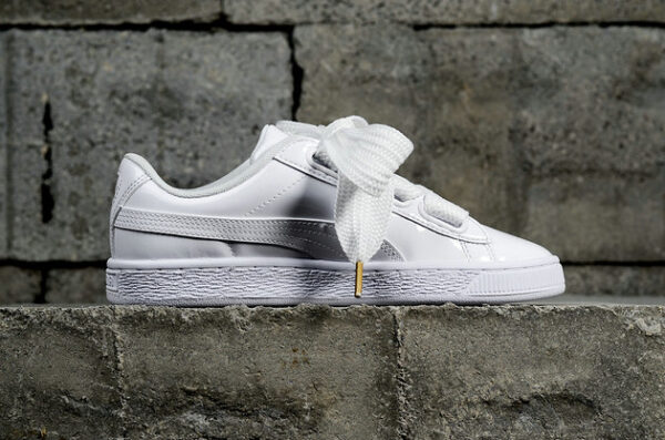 Giày Puma Basket Heart Patent Leather White 363073-02 - Ảnh 5