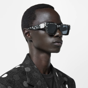 Kinh Louis Vuitton x YK 1.1 Millionaires Painted Dots Sunglasses 'Black Grey' Z1904E