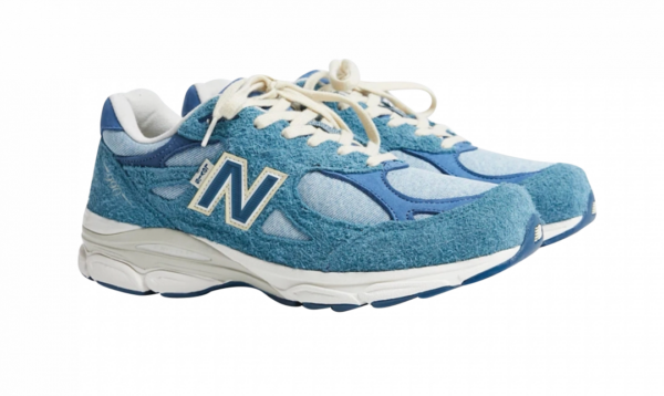Giày New Balance Levi’s x 990v3 Made In USA 'Mallard Blue' M990LI3 - Ảnh 2