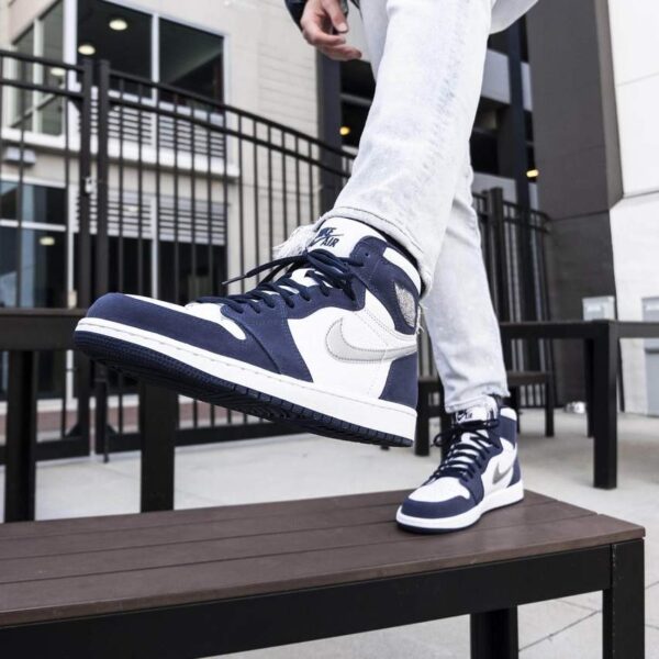 Giày Nike Air Jordan 1 Retro High co.JP GS 'Midnight Navy' 2020 575441-141 - Ảnh 3