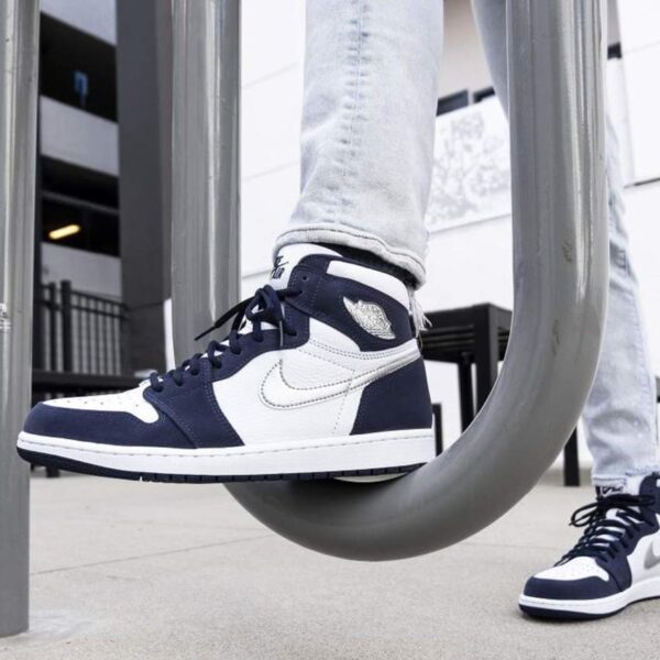 Giày Nike Air Jordan 1 Retro High co.JP GS 'Midnight Navy' 2020 575441-141 - Ảnh 2