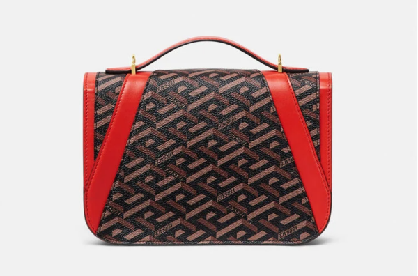 Túi Versace Virtus La Greca 'Red Brown' DBFG985-1A01444-5B35V - Ảnh 3