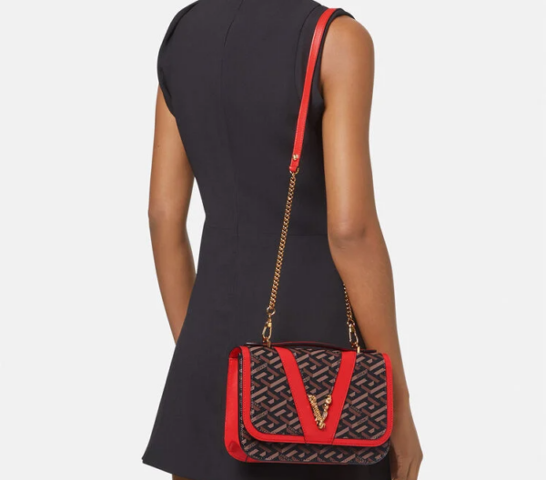 Túi Versace Virtus La Greca 'Red Brown' DBFG985-1A01444-5B35V - Ảnh 2