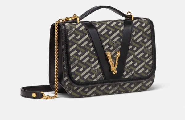 Túi Versace La Greca Signature 'Black Khaki' - Ảnh 3