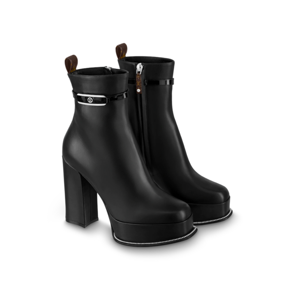 Giày Louis Vuitton Fame Platform Ankle Boots 'Black' 1AABKA - Ảnh 5