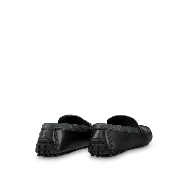 Giày Louis Vuitton Hockenheim Moccasins 'Black' 1AA09S - Ảnh 5