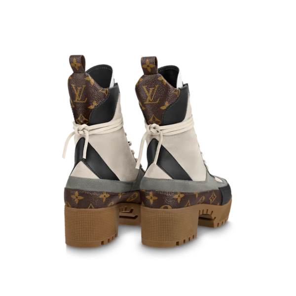 Giày Louis Vuitton Laureate Ankle Boots 'Dark Grey' 1AAP8B - Ảnh 4